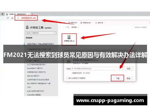FM2021无法搜索到球员常见原因与有效解决办法详解
